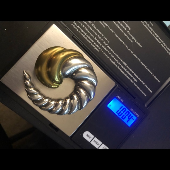 Vintage Sterling Silver Cornucopia Brooch Mexico Taxco - Picture 7 of 9